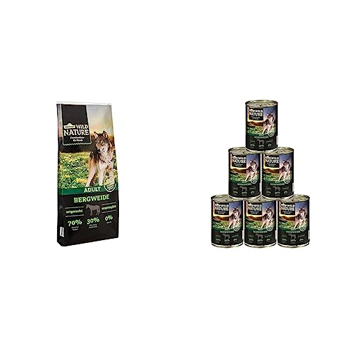 Dehner Wild Nature Hundetrockenfutter Adult Bergweide 12 kg Wild Nature Hundefutter Adult Bergweide 6 x 800 g 4.8 kg