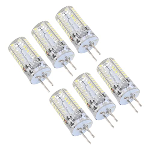6 Stück GY6.35 LED-Birnen LED-Birnen 5 W AC 12 V Warmweiße Birnen 2700 Bis 3000 K Weiße 6000 Bis 6500 K 500 Lm 72 LED-Glühlampen für das Reines Weiß
