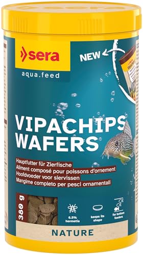  Vipachips Wafers 1.000 ml 380g Hauptfutter mit 4% Insektenmehl Schnell sinkende Chips für bodenfressende Fische Ohne Farb  Konservierungsstoffe Ressourcenschon. naturnahe Ernährung