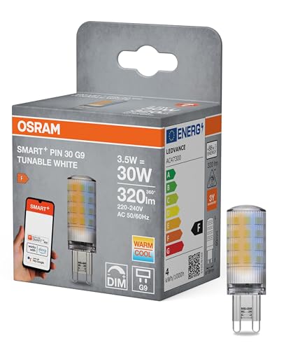 OSRAM SMART WiFi SPECIAL PIN CL 30 LED-Lampe mit Retrofit-Stecksockel G9 3 5W 320lm 2700K bis 6500K Weißlichtfunktion dimmbar lange Lebensdauer einfache Installation App-steuerbar