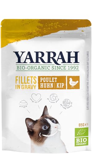 Yarrah Katzen Bio Pouch Filets mit Huhn in soße 6 x 85 gr