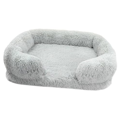Sofa Mit Nackenrolle Für Haustiere Waschbare Haustiercores Flauschiges Katzenbett Rutschfestes Beruhigendes Katzennest Perfekt Für Hunde Welpen Katzen Lounge Zimmer Und Rutschfeste Unterseite