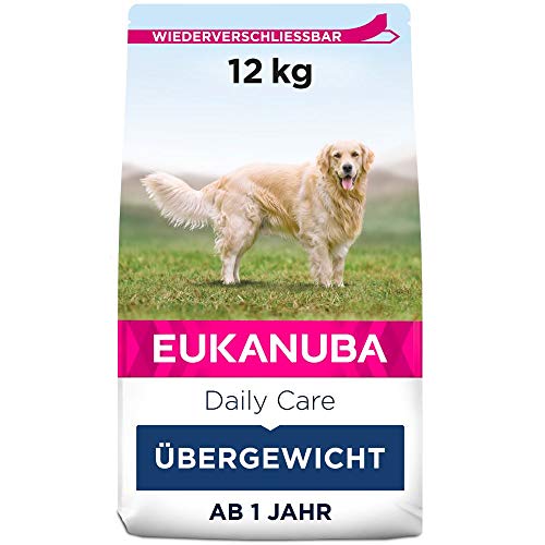 Eukanuba Daily Care Overweight Sterilised Trockenfutter Fettarmes Spezialfutter für übergewichtige oder kastrierte Hunde 12 kg