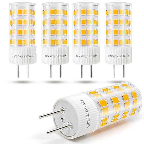 wossluck GY6.35 LED-Lampen 3W Ersatz für 35W Halogenlampen 12V 3000K Warmweiß 320lm Nicht Dimmbar 5er Pack