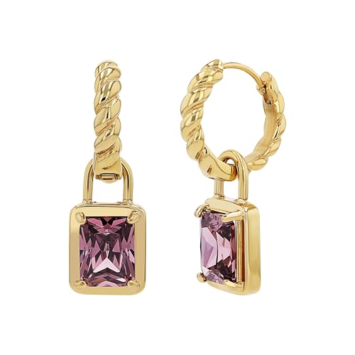 JOOP Creole für Edelstahl Zirkonia 32 mm gold Geschenkidee kommt in Schmuck Geschenk Box 2040534