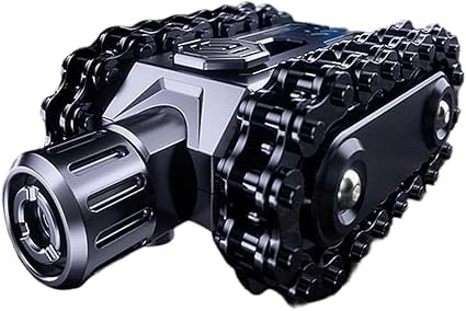 Tank Shaped Fidget Toy Pushing Relief Fidget Stress Spinner Includes Slider Roller And Chain Combination Roller Gear Chain With Clicking Sound