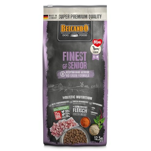 BELCANDO Finest GF Senior 12 5 kg getreidefreies Hundefutter Trockenfutter für ältere und empfindliche Hunde Alleinfuttermittel für Hunde ab 1 Jahr