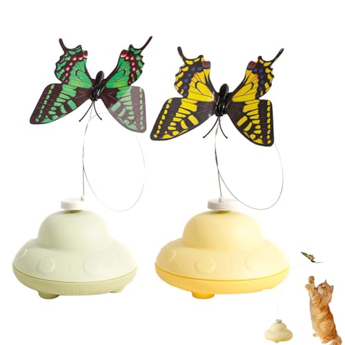 Katzen Schmetterling Spielzeug - Elektrisches Interaktives Katzenspielzeug Mit Bewegungsmelder - Kätzchen Spielzeug Für Indoor Spiel Training Klettern Bewegung Reisen Kratzübungen Mentale Stimulation