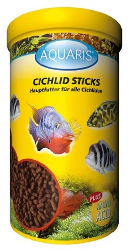 AQUARIS Cichlid Sticks - Natürliches Aquarium Fischfutter 250 ml - Ausgewählte Rohstoffe für Cichliden