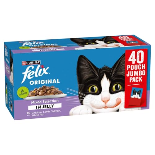 FELIX Original Gemischte Auswahl in Gelee Katzennassfutter 40x85g