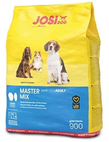 JosiDog Master Mix 5 x 900 g Hundefutter für normal aktive Hunde Premium Trockenfutter für ausgewachsene Hunde powered by JOSERA 5er Pack
