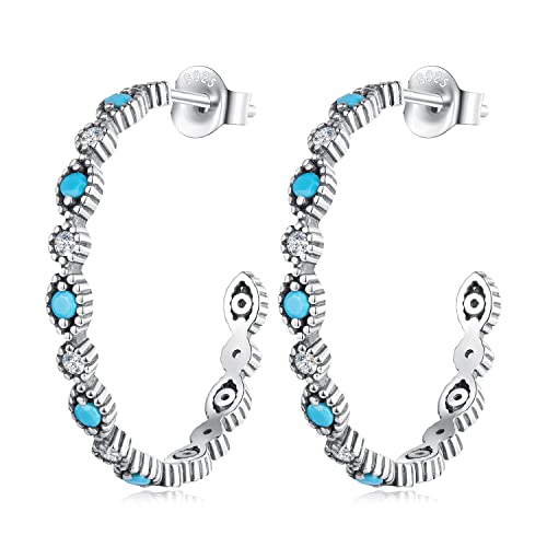 925 Sterling Silber Huggie Creolen für Frauen Zirkonia rhodiniert baumelnd Hamsa Evil Eye Kreuz Kleeblatt Stern Engelsflügel