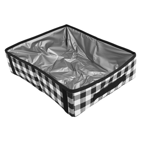 Fdit Faltbare Tragbare Katzentoilette Auslaufsichere Katzentoilette aus Oxford-Stoff für das Reiseauto Große Kapazität Weniger Häufige Änderungen für Alle Katzen Geeignet