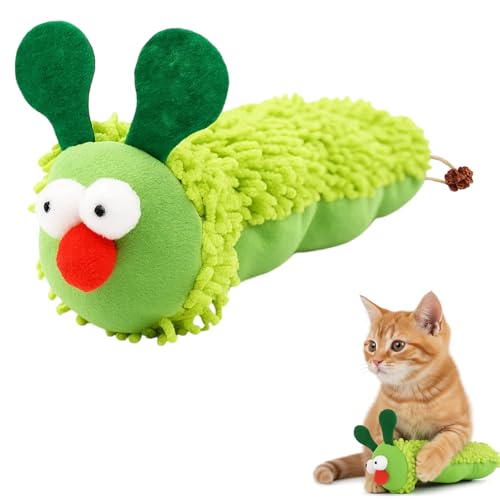 JazRvr Plüschtier Katze mit Katzenminze - Weiches Kuscheltier Spielzeug für Katzen Robuste Naht Sicher für Spiel Entspannung