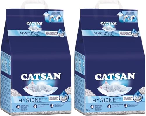 Catsan Hygiene Plus Weiße Hygienestreu mit Extra-Mineralschutz 36L