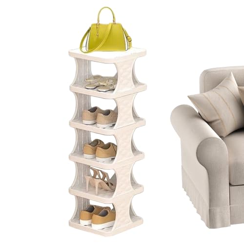 Lesunbak Schuh 6 Etagen für Eingangstür faltbares Regal platzsparende Organisation für kleinen Raum Wohnungsschrank Erwachsene Schlafzimmer Wohnheim