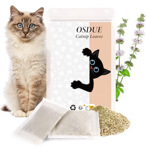 OSDUE Multipack 16x2g Nur Catnip Blüten Blätter 100% natürliche Katzenminzenmischung für Katzenspiele Auffüllen Von Katzenspielzeug Kissen Catnip Ball