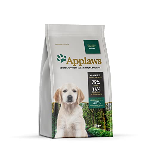 Applaws Complete Dry Dog Food Adult Grain Free Chicken Food for Small and Medium Breeds - 1 x 15kg Bag
