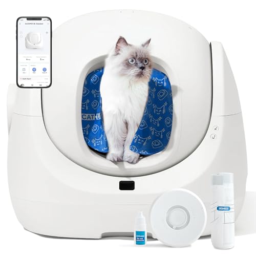 CATLINK Baymax Katzenklo Selbstreinigend 70L XXL-Volumen Verbessertem Schutz Gegen Seitliches Auslaufen 7-facher Schutz App-Steuerung und Mehrkatzenerkennung Geeignet für mit Mehreren Katzen