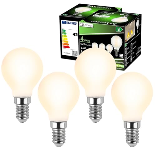 DSLebeen Birne G45 Lampe 3.5W 650LMühbirneß 50W Halogenlampe Filament Fadenlampe Ultraeffiezent 4ück