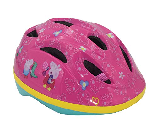 Volare Kinder Fahrradhelm Peppa Pig Rosa Schutzhelm für Kinder Gr. 51-55 cm verstellbar Alter 3-12 Jahre