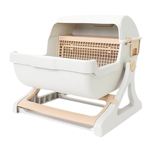 Selbstreinigende Katzentoilette Katzentoilette halbautomatische Reinigung großer Reiniger geruchlos Sicherheit mehrere Haustiere offenes Design für Schrank Außenbereich Wohnung Möbel