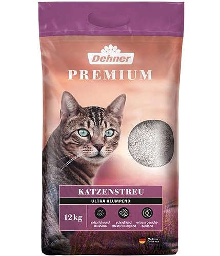 Dehner Premium Katzenstreu Ultra klumpend 100 % Betonit 12 kg