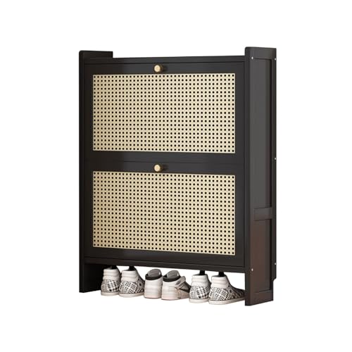 Rattanschrank Freistehender Zur Aufbewahrung Im Schmaler Organizer 2 Klappschubladen 3 Klappschubladen Für 87 70 17CM
