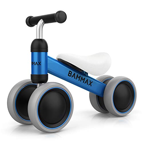 Bammax Kinder Laufrad Lauflernrad Balance Fahrrad ohne Pedale Dreirad Spielzeug fÃ¼r 1 Jahr Erstes Baby Laufrad fÃ¼r Jungen MÃ¤dchen Empfohlenes Alter 10-24 Monate Blau