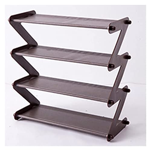 GAXQFEI Schuhständer Multilayer Schuh Rack Organizer Edelstahl Schuhe Regal Stand Schuhschrank Steckplatz Platz Speichern Von Kabinett Kaffee