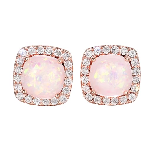 Männer Ohrringe Gesetzt Opal Women s Earrings All Matching Earrings Silber Rose Ohrringe Creolen Pink One Size