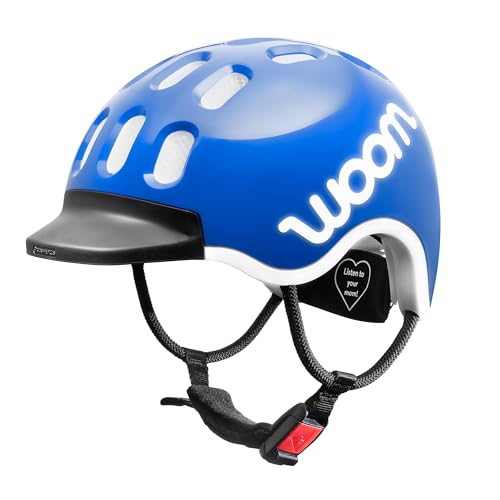 woom Kids Helm Fahrradhelm für Kinder mit Visier für Jungen und Mädchen 46 50 cm Größe XS Verstellbar Aufprallschutz Blau Sky Blue