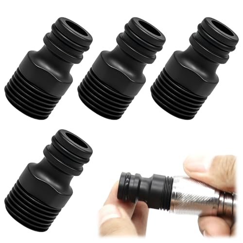QYHON 4 Stück Gardena Schlauchverbinder 1 2 Zoll Gartenschlauch Kupplung mit G1 2 Außengewinde Gardena Verbinder Adapter 1 2 Zoll Schlauchanschluss für Bewässerungssysteme und Wasserhahn