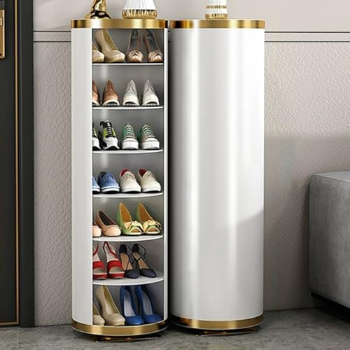 Drehbarer Schuhregalturm 6 7 8 Ebenen drehbarer drehbarer Schuhregalturm freistehendes für Wohnzimmer Eingangsbereich 39x 120 cm 15 4x 47 2 Zoll 39x 1