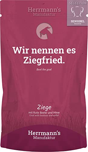 Herrmanns Hundefutter Ziege mit Rote Beete und Hirse 100 g