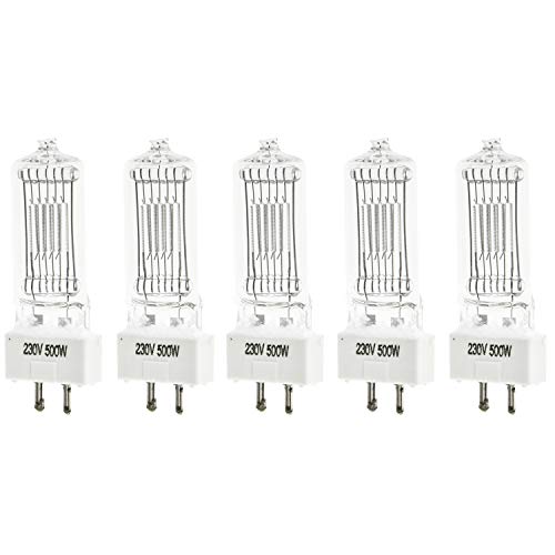PYXEL STUDIO Pyxelstudio Halogenglühlampe Halogenlampen Warmweiss Fresnel Tungsten Video Dauerlich Halogen Glühbirne 500W 3200K 230V.5 Pack 5
