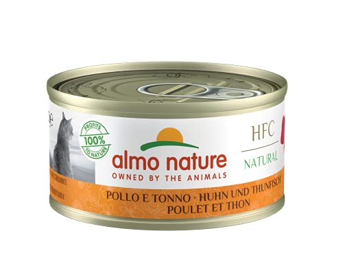 almo nature HFC Natural Katzenfutter nass- Huhn und Thunfisch 24er Pack 24 x 70g