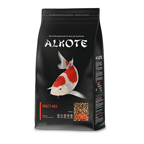AL-KO-TE 1-Jahreszeitenfutter für Kois Sommermonate Schwimmende Pellets 3 mm Hauptfutter Multi Mix 1 kg 50 ml 1er Pack