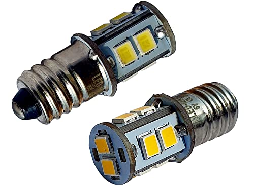 E10 LED 6V 10SMD Lampe Birne Schraubsockel Weihnachtsstern Leuchtstern Faltstern Adventstern kaltweiß 2 Stück