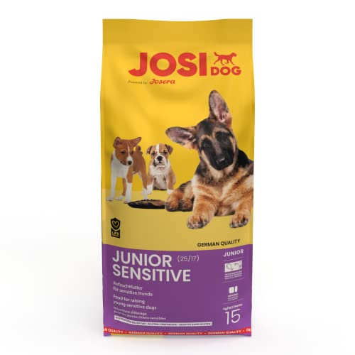 JosiDog Junior Sensitive 1 x 15 kg Welpenfutter für empfindliche Hunde Premium Trockenfutter für wachsende Hunde Powered by JOSERA 1er Pack