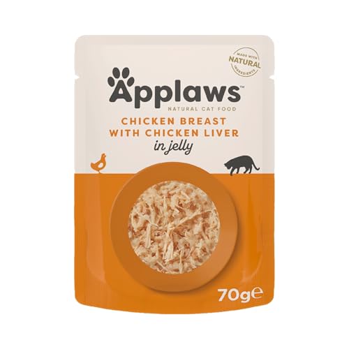 Applaws Katze Beutel Huhn mit Leber in Gelee 16er Pack 16 x 70 g