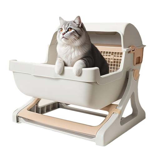 Huxibai Automatische Katzenklo Intelligenter Katzenklo - Sicherheit Großer Reiniger Mehrkatzenhaushalt Geruchsbeseitiger Für Möbel Innenbereich Eckbereich Wohnung Schrank