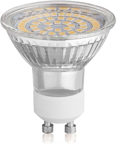 HCFEI 3x LED GU10 Leuchtmittel 3W Lampe Strahler Spot 389lm KEIN FLACKERN AC 100-240V SMD LED Strahler 120 Classic Glas Ersetzt 45W Halogenlampen Warmweiß 3000K