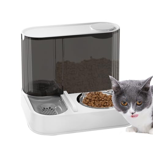 Automatischer -Futterautomat - Katzen- Hunde-Futterspender Mit Integriertem Wasserspender Automatische Portionierung Trockenfutter Programmierbare Fütterung Für Kleine Mittelgroße Ka