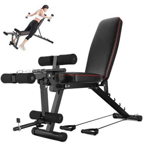 Weyotägbank Beinstrecker für Sit Up Bank Gym Bench for Home Bankdrücken BankBlack 48 118 111CM