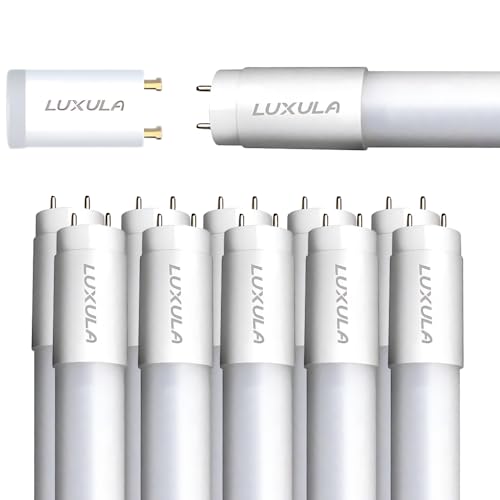 LUXULA 10er Pack Röhre 60cm   Kunststoff Sockel   9W 1400lm  ß   inkl. Brücke   Röhrenlampe Leuchstoffröhre Neonröhre