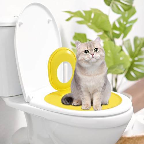 Katzentoilette WC Trainingssystem mit Sitz für die Selbstständigkeit beim Toilettenbenutzen der Katze