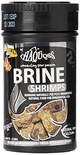 Haquoss Brine Shrimps Naturfutter Liofilisiert in Artemia Salina für Fische Tropicali Dolce und Marina 100 ml 8 g