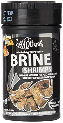 Haquoss Brine Shrimps Naturfutter Liofilisiert in Artemia Salina fÃ¼r Fische Tropicali Dolce und Marina 100 ml 8 g