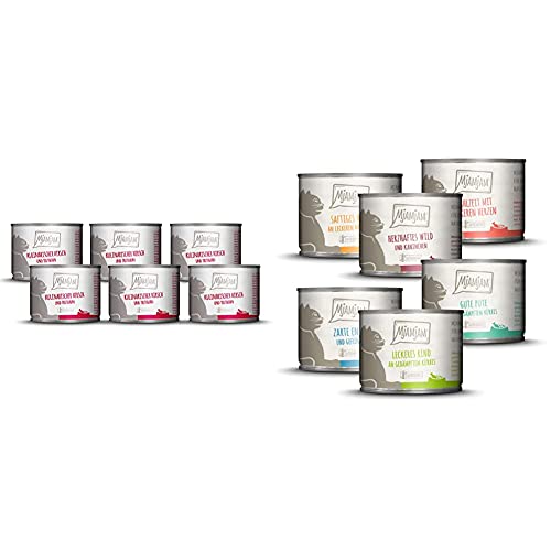 MjAMjAM kulinarischer Hirsch und Truthahn an frischen Cranberries 6x200 g 1er Pack 1 x 1200 g Premium Nassfutter für Katzen - Mixpaket 3-6er Pack 6 x 200 g getreidefrei
